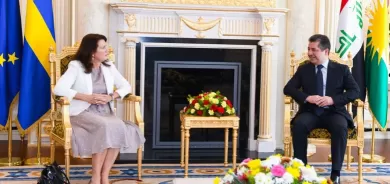 رئيس حكومة إقليم كوردستان يستقبل وزيرة الخارجية السويدية