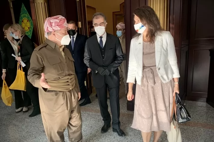 Wezîra Derve ya Swêdê: Ez bi dîtina Serok Barzanî kêfxweş bûm