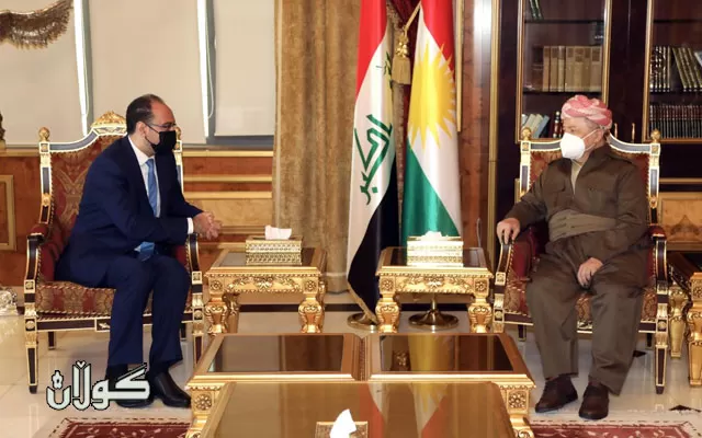 سەرۆک بارزانی پێشوازی لە کونسوڵی گشتیی ئۆردۆن لە هەولێر دەکات