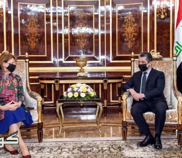 سەرۆکی حکومەتی هەرێمی کوردستان پێشوازی لە سەرۆکی ئەنجومەنی بارزگانیی بەریتانی - عێراقی دەکات