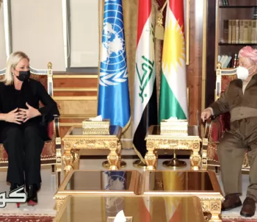 سەرۆک بارزانی پێشوازی لە نوێنەری تایبەتی سکرتێری گشتی رێکخراوی نەتەوە یەکگرتووەکان لە عێراق دەکات