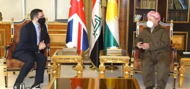 ســـەرۆک بــارزانی پـێـشوازی لــە بـاڵیۆزی بریتانیا لە عێراق دەکات