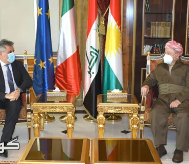 سەرۆک بارزانی پێشوازی لە باڵیۆزی ئیتاڵیا لە عێراق دەکات