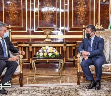 سەرۆکی حکومەتی هەرێمی کوردستان پێشوازی لە باڵیۆزی ئیتالیا لە عێراق دەکات