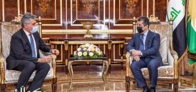 سەرۆکی حکومەتی هەرێمی کوردستان پێشوازی لە باڵیۆزی ئیتالیا لە عێراق دەکات