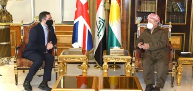 Serok  Barzanî    li gel balyozê Brîtanyayê civiya