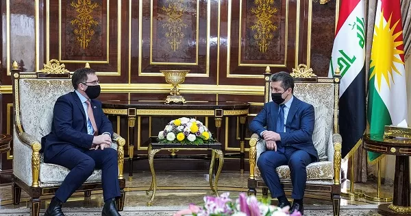 Prime Minister Masrour Barzani meets UK Ambassador to Iraq