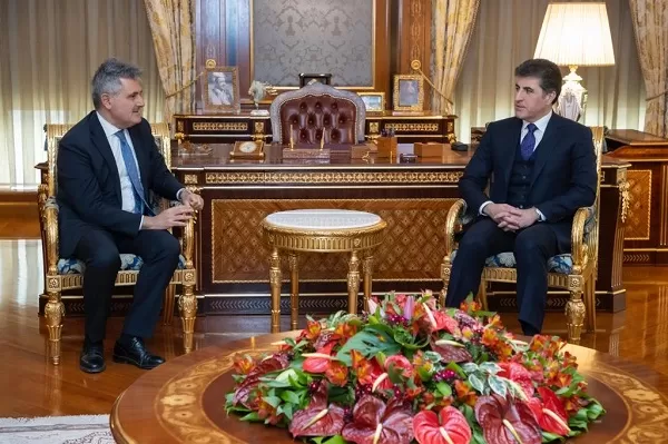 Kurdistan Region President receives Italy’s Ambassador