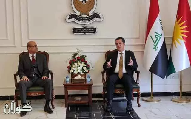 بریكاری وەزارەتی بازرگانی و پیشەسازی و شاندی كونسوڵگەری گشتی توركیا جەخت لەسەر گەشەسەندن و پەرەپێدان بە ئابووری و بازرگانی هەرێمی كوردستان دەكەنەوە