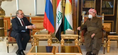 Serok Barzanî û şandeke Rûsî civiyan