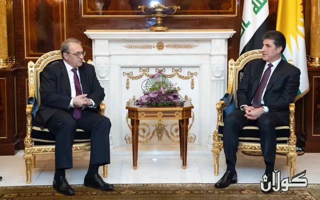 سەرۆک نێچیرڤان بارزانی لەگەڵ نێردەی تایبەتی سەرۆک پوتین کۆبووەوە