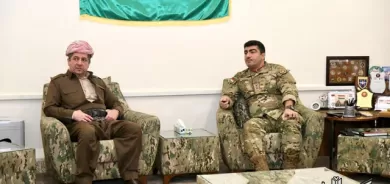 مه‌سرور بارزانی له‌ مه‌خموور هێڵی پێشه‌وه‌ی به‌رگری پێشمه‌رگه‌ به‌سه‌رده‌كاته‌وه‌