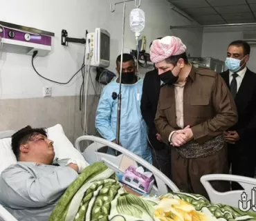 سەرۆکی حکومەتی هەرێمی کوردستان سەردانی بریندارانی هێرشی تیرۆریستانی داعش دەکات