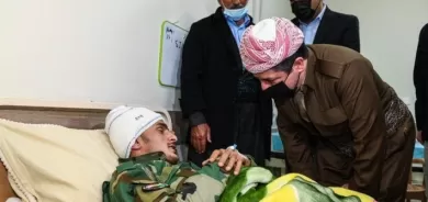 Mesrûr Barzanî serdana birîndarên êrîşa terorîstên DAIŞê kir