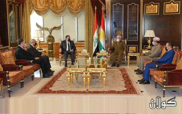 سەرۆك بارزانی پێشوازی لە سەرۆكی هاوپەیمانی عەزم دەكات