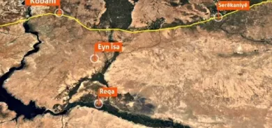 Artêşa Tirkiyê derdora Eyn Îsa topbaran kir