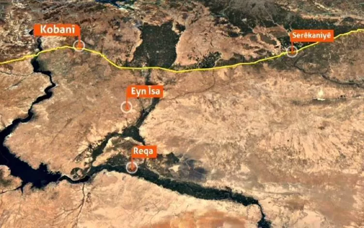 Artêşa Tirkiyê derdora Eyn Îsa topbaran kir