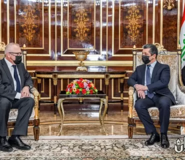 سەرۆکی حکومەتی هەرێمی کوردستان پێشوازی لە باڵیۆزی فینلەندا لە عێراق دەکات