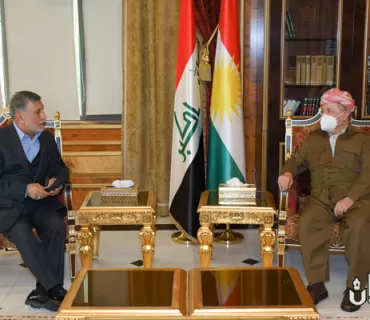 سەرۆك بارزانی پێشوازی لە عزەت شابەندەر دەكات