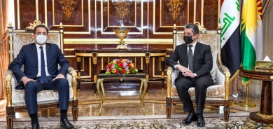 سەرۆکی حکومەتی هەرێمی کوردستان پێشوازی لە باڵیۆزی فەرەنسا لە عێراق دەکات