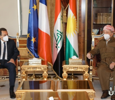 سەرۆک بارزانی پێشوازی لە باڵیۆزی فەرەنسا لە عێراق دەکات