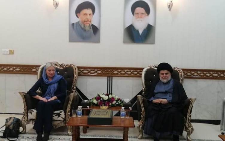 الصدر يستقبل بلاسخارت في منزله بالنجف