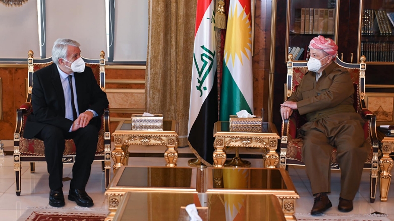 الرئيس بارزاني يستقبل نجل دانيال ميتران