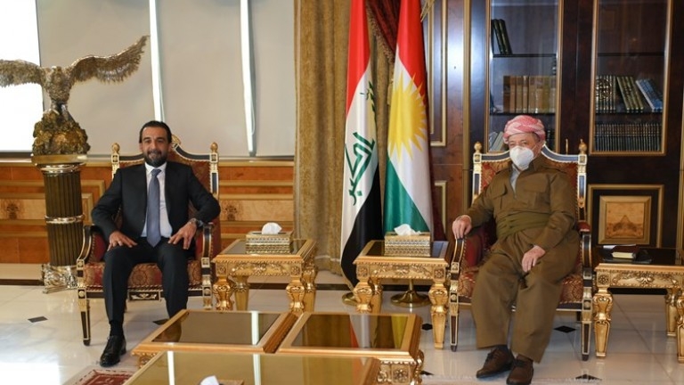 Serok Barzanî li gel Mihemed Helbûsî civiya