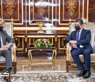 سەرۆکی حکومەتی هەرێمی کوردستان پێشوازی لە بریکاری پێشکەوتووی وەزارەتی دەرەوەی عێراق دەکات