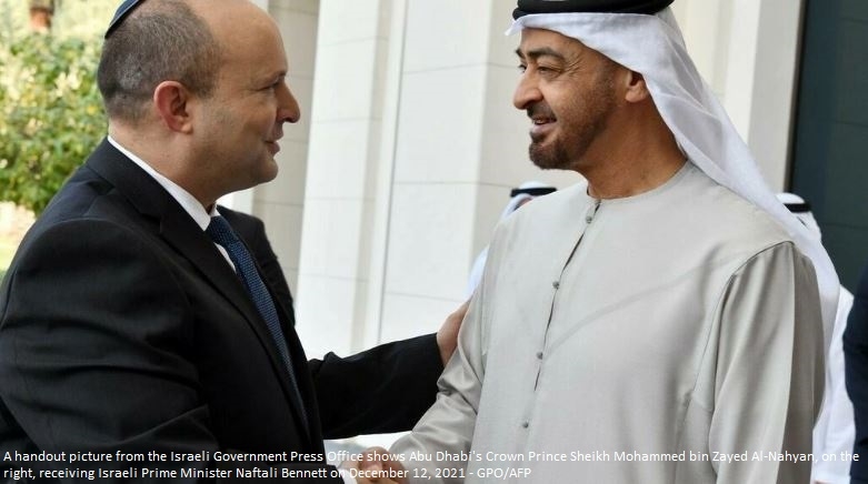 Israel's PM meets crown prince on historic UAE visit