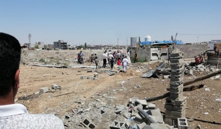 القوات الأمنية تهدم منازل الكورد في كركوك