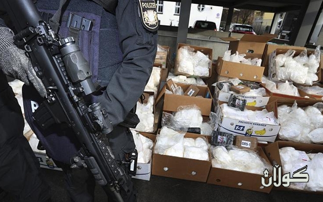 پۆلیسی ئەڵمانیا: بڕی یەك تۆن و نیو ماددەی هۆشبەر بە بەهای( 270 )ملیۆن یۆرۆ دەسوتێنێت