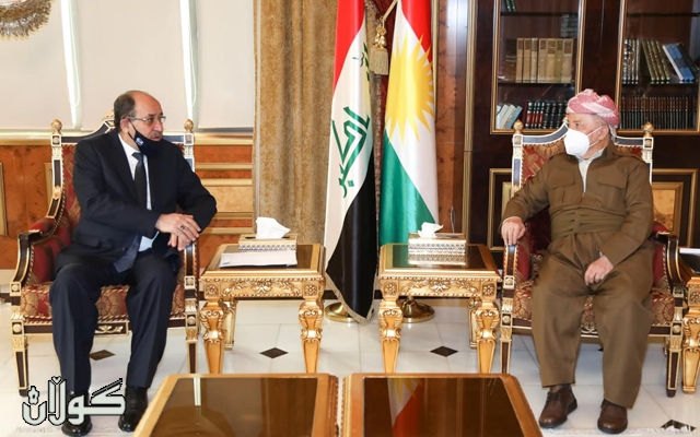 سەرۆک بارزانی پێشوازی لە شاندێکی باڵای چوارچێوەی ھەماھەنگی دەکات