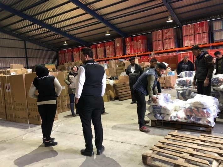 مساعدات جمجمال لمتضرري السيول والفيضانات تصل أربيل