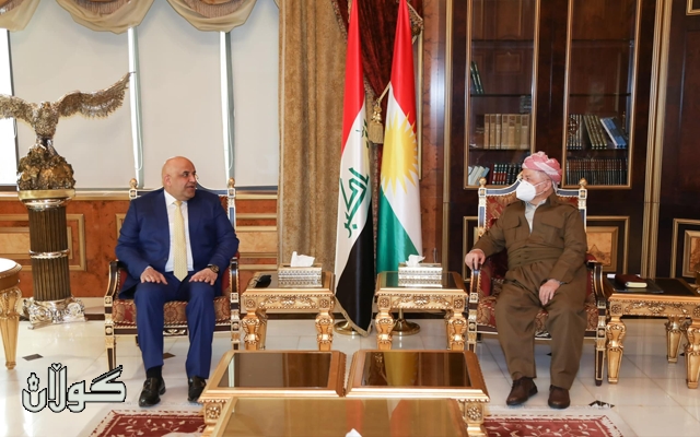 سەرۆك بارزانی پێشوازی لە پارێزگاری سەلاحەددین دەكات