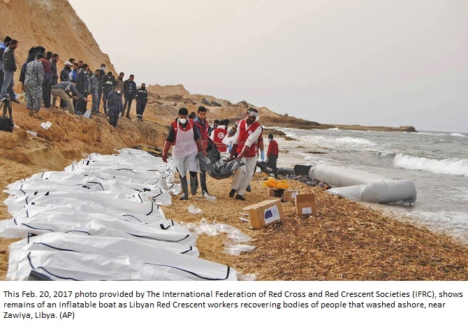 Red Crescent: Bodies of 27 migrants wash ashore in Libya