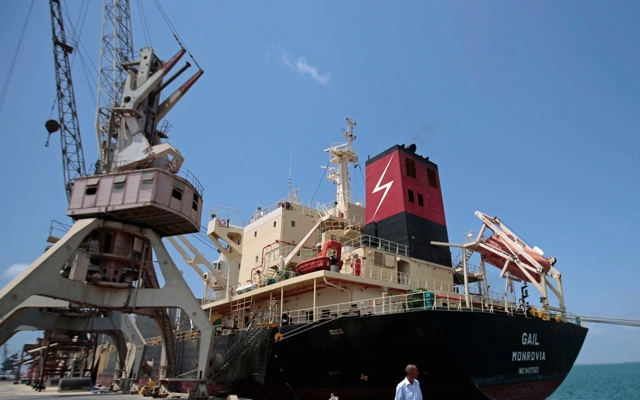 ئەو کەشتییەی لەلایەن حووسییەکانەوە ڕفێنرا لە ئاوی یەمەندا بینراوە