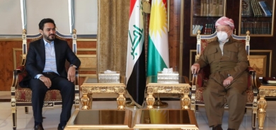 Serok   Barzanî    li gel şandeke tevgera Sedir civiya