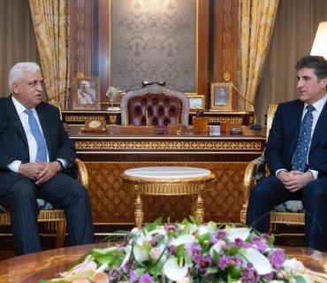 سەرۆكی هه‌رێمی کوردستان پێشوازی لە سەرۆكی دەستەی حەشدی شەعبی کرد