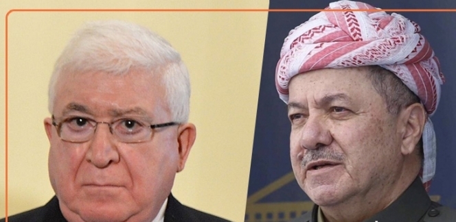 الرئيس بارزاني يعزي فؤاد معصوم