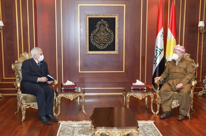 الرئيس بارزاني ووفد الاشتراكي الكوردستاني يبحثان أوضاع الكورد في تركيا