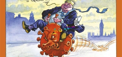 كاریكاتێر باس لە سەركەوتنی مرۆڤەكان دەكات بەسەر ڤایرۆسەكاندا