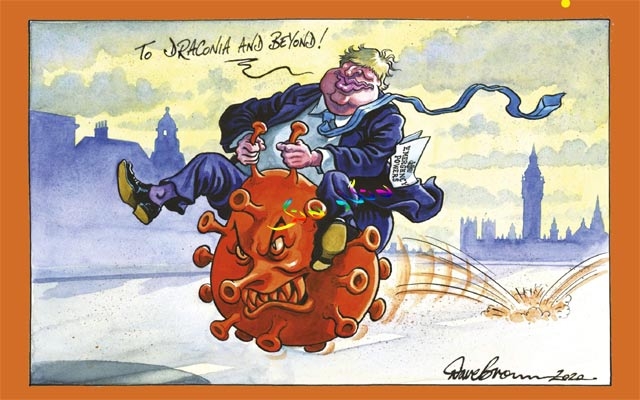 كاریكاتێر باس لە سەركەوتنی مرۆڤەكان دەكات بەسەر ڤایرۆسەكاندا