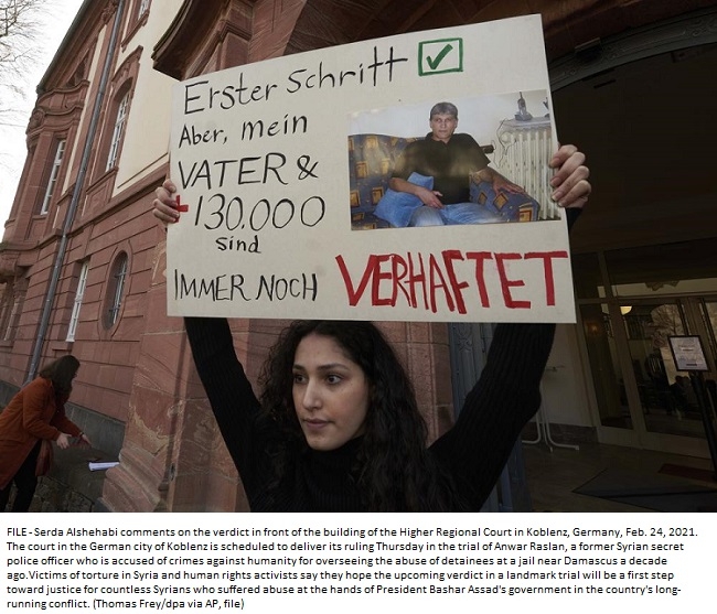 For victims, Syria torture trial is 1st step toward justice