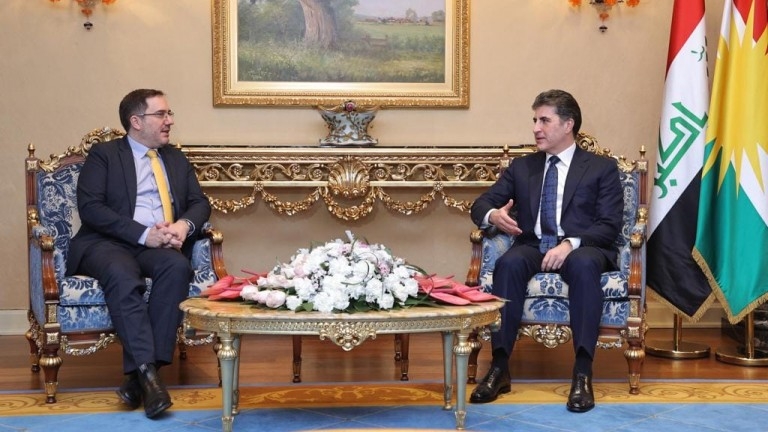 Serokê     herêmê li gel balyozê Brîtanyayê civiya