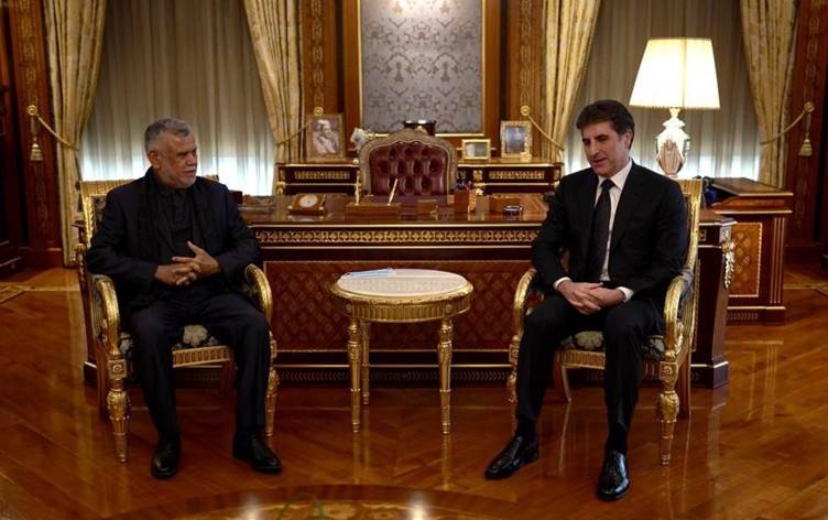 Nêçîrvan Barzanî û Hadî Amirî civiyan