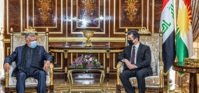 سەرۆکی حکومەتی هەرێمی کوردستان پێشوازی لە سەرۆکی هاوپەیمانیی فەتح دەکات