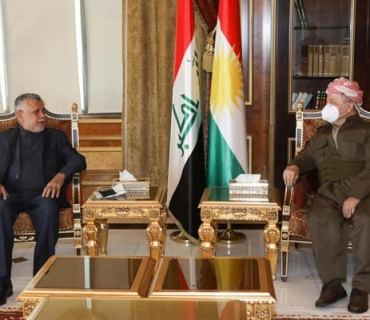 سەرۆک بارزانی پێشوازی لە ھادی عامری دەکات