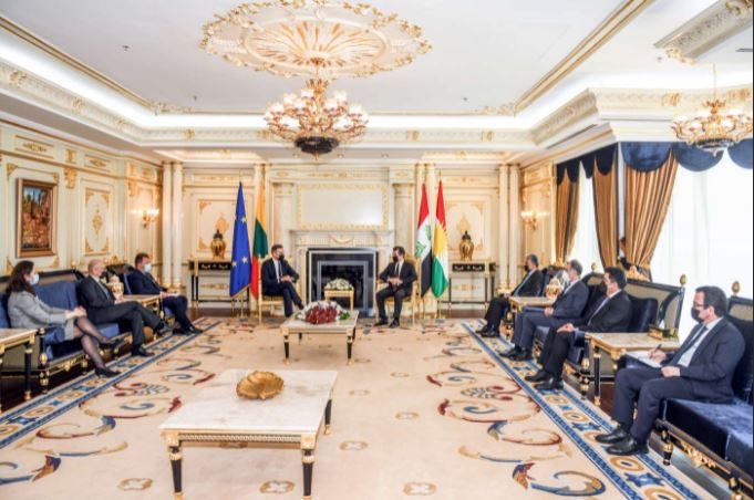PM Masrour Barzani meets with Lithuanian Foreign Minister