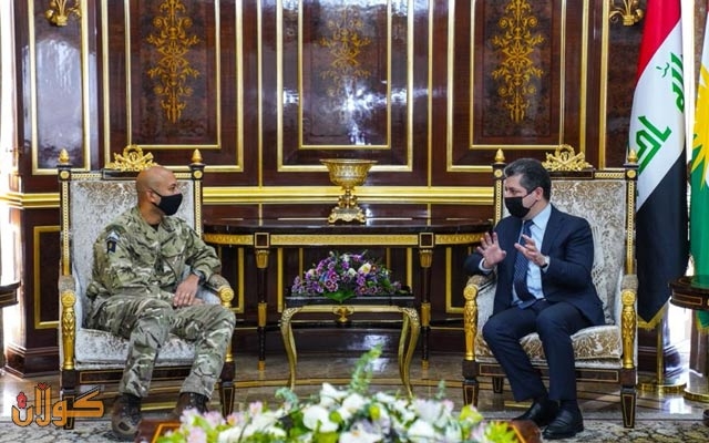 سەرۆکی حکومەتی هەرێمی کوردستان لە گەڵ جێگری فەرماندەی گشتیی هێزەکانی هاوپەیمانان لە عێراق و سوریا کۆدەبێتەوە